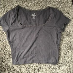 large baby tee with lace